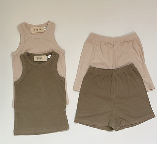 Soft Ribbed Tank Sets