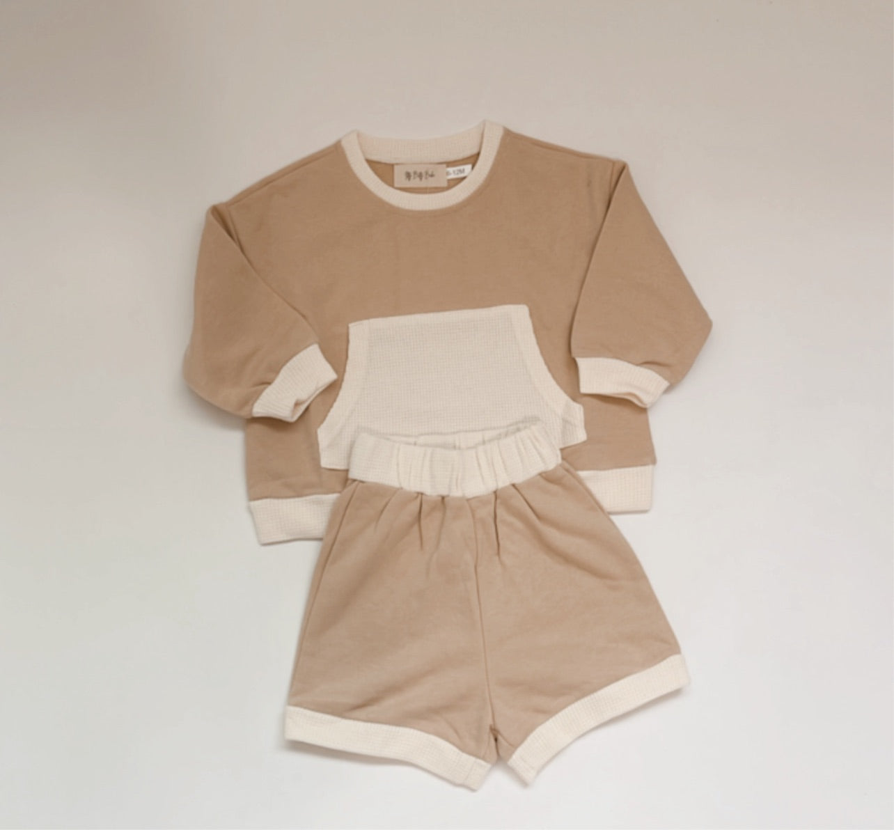 Tan Sweater Short Set