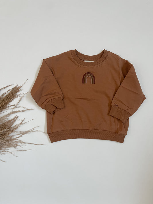 Brown Rainbow Crewneck